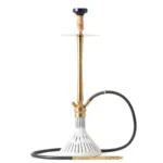 COCOYAYA King Series Hookah - Golden Stem with White Base
