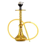 Alexander Hookah with Bag - Gold Stem and Grey Base Hookah By Clesho - Image 2