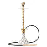 COCOYAYA King Series Emperor Hookah – Golden Majesty (White Base)