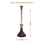 Clesho King Series Fabio Hookah - Golden Stem with Purple Glass Base - Image 2