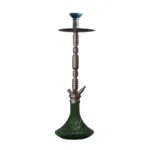 King Series Hector Hookah - Coffee Stem with Green Glass Base by CLESHO