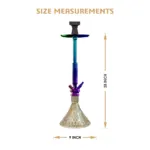 COCOYAYA King Series Marco Hookah - Rainbow Stem with Transparent Glass Base by CLESHO - Image 2
