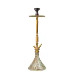 King Series Rafeo Hookah - Golden Stem with Transparent Glass Base by CLESHO