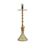 King Series Rossi Hookah - Golden Stem with Transparent Glass Base by CLESHO