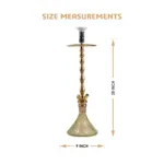 King Series Rossi Hookah - Golden Stem with Transparent Glass Base by CLESHO - Image 2