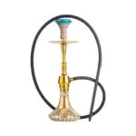 Clesho Tokyo X Hookah - Golden Stem  Golden Cut Glass Base