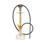 Clesho Valencia Hookah - Gold Stem Transparent Base (19+ inches)