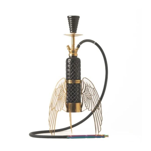 COCOYAYA Fly Series Vulchar Edition Hookah - Golden Stam with Black Base (31+ inches)