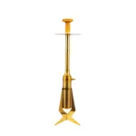 COCOYAYA Majestic Gold Stainless Steel Hookah – 31+ Inches Premium Shisha with Terracotta Bowl - Image 3