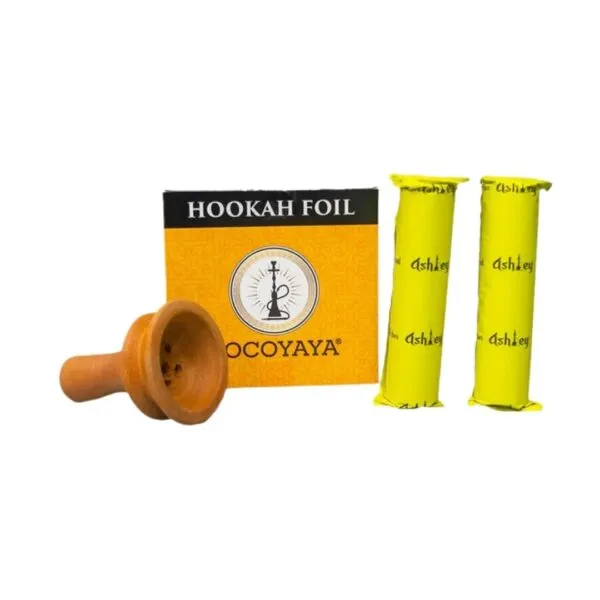 Khalil Clay Chillum Combo with 2 Magic Coal Rolls & Foil