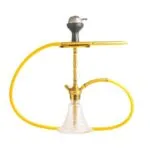 Pablo Hookah with Bag – Transparent Base with Gold Stem