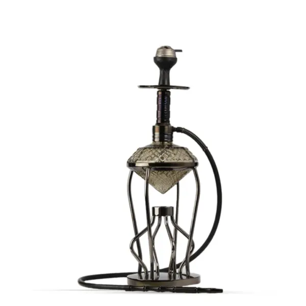 Gemstone Hookah - Black Stem (Black Base)
