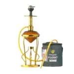 Gemstone Hookah - Gold Stem with Amber Base