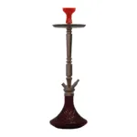 COCOYAYA King Series Rafeo Hookah - Coffee Stem with Purple Glass Base by CLESHO