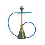 Pablo L5 Hookah with Bag – Green Base with Rainbow Stem - Image 3