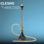 Sultan Terminator Hookah - Golden Stem with Black Base & Dual Carry Bags - Image 2