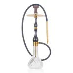 COCOYAYA Ghazi Hookah - Black Stem - Transparent Base + Free Carry Bag - Image 2