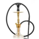 COCOYAYA Barcelona Hookah – Gold Stem with Transparent Crystal Base | Premium Stainless Steel Hookah