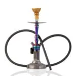 COCOYAYA Barcelona Hookah – Rainbow Stem with Black Crystal Base | Premium Stainless Steel Hookah