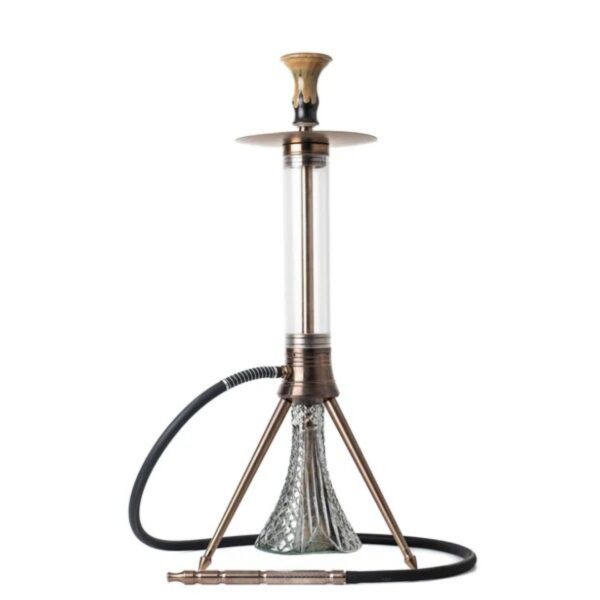 COCOYAYA Denali Hookah – Bronze | 33-Inch Premium Designer Hookah with Acrylic Base and Stainless Steel Stem