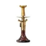 COCOYAYA Kasha Hookah – Golden | Premium Compact Hookah with Crystal Cut Glass Base