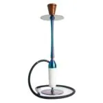 COCOYAYA Slims Sterling Hookah - Rainbow Stem | White Marble Base