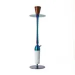 COCOYAYA Slims Sterling Hookah - Rainbow Stem | White Marble Base - Image 2