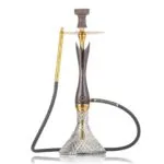 COCOYAYA Wood Pro Hookah – Black Wooden Stem & Transparent Glass Base