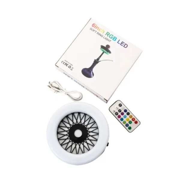 Electric RGB Ring Light for Hookah – Screwable Type (6-Inch)