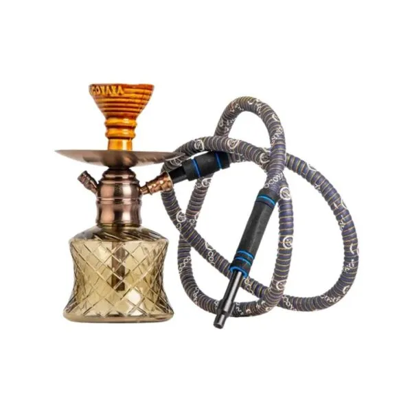 COCOYAYA X14 Hookah – Bronze Stem | Grey Glass Base