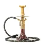 COCOYAYA Kasha Hookah – Golden | Premium Compact Hookah with Crystal Cut Glass Base - Image 2