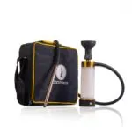 COCOYAYA Car-O-Bar LED Hookah – 12 Inch Gold Stem with White Base & Travel Bag (Premium Hookah with LED Light)