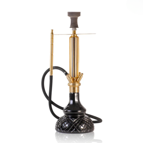 COCOYAYA Monaco Hookah - Gold Stem / Black Base (28 Inches)