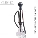 COCOYAYA Vasco Hookah with Travel Bag – Bronze Stem & Transparent Glass Base (20 Inches) - Image 2
