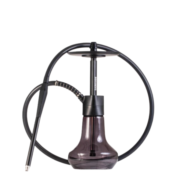 Darkside Intro Hookah – Black Edition | 16" Compact Shisha with Diffuser & Silicone Hose