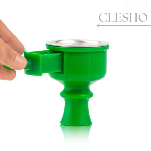 Silicone Pull Drawer Hookah Chillum with Tray – Green