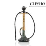 VG Sikander Hookah – Premium Gold Stem with Green Glass Base - Clesho - Image 2