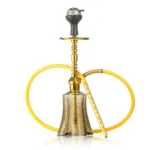 Persian Prism Hookah with Bag – Gold Stem / Grey Glass Base - Image 2