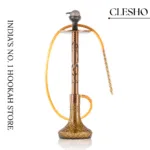 VG Romeo Vault Hookah – Bronze Skull Stem with Grey Glass Base (34 Inches) - Image 2