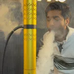 Tron Tower Hookah | Gold Colour | With Led | 36 inch - Image 4