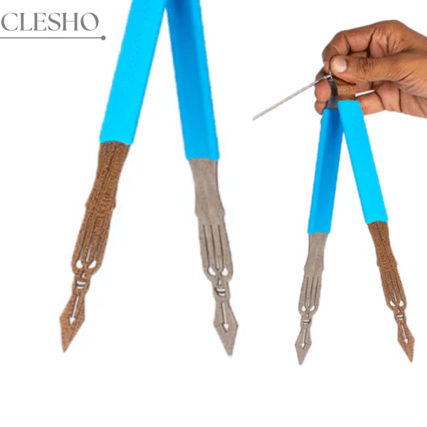 Silicone Grip Metallic Hookah Tong / Chimta - Blue