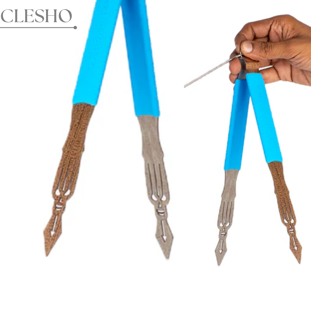 Silicone Grip Metallic Hookah Tong / Chimta - Blue Silicone Grip Metallic Hookah Tong / Chimta - Blue