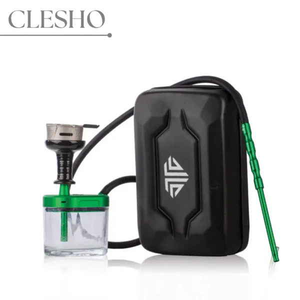 No Maid Hookah with Hard Case – Green Edition