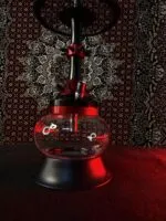 12 Star Hookah 20 Inch with Transparent Base & Red Stem | Multi-Vent Design - Image 9