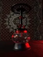 12 Star Hookah 20 Inch with Transparent Base & Red Stem | Multi-Vent Design - Image 8
