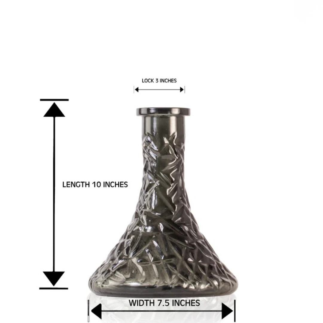 Bomber Hookah Glass Replacement Base – Black Bomber Hookah Glass Replacement Base – Black