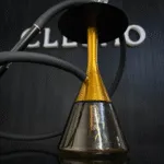 Luma Hookah Golden Stem & Black Base | Premium 18 Inch Hookah - Image 2