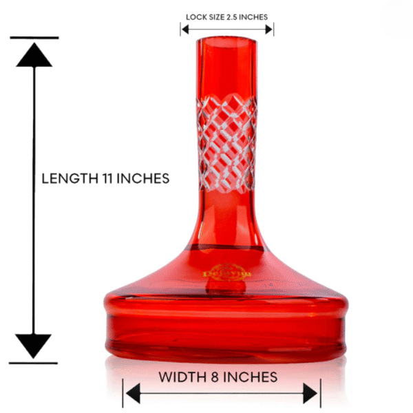 Bick Hookah Glass Replacement Base – Red (Lock)