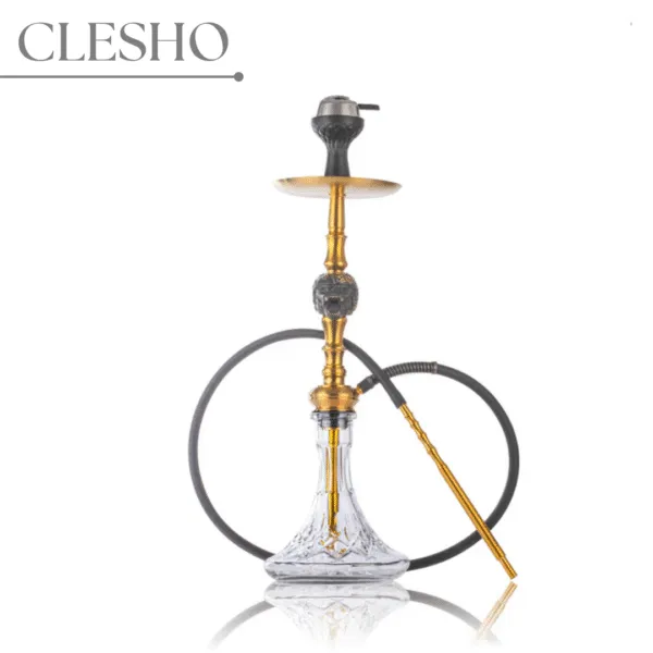 MKL Soldier Ape Hookah with Wooden Case - Gold