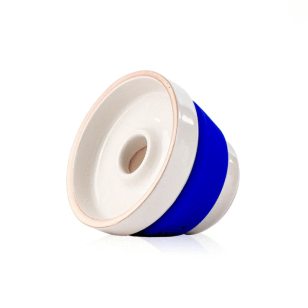 Dot Single Hole Ceramic Hookah Phunnel Bowl – Blue